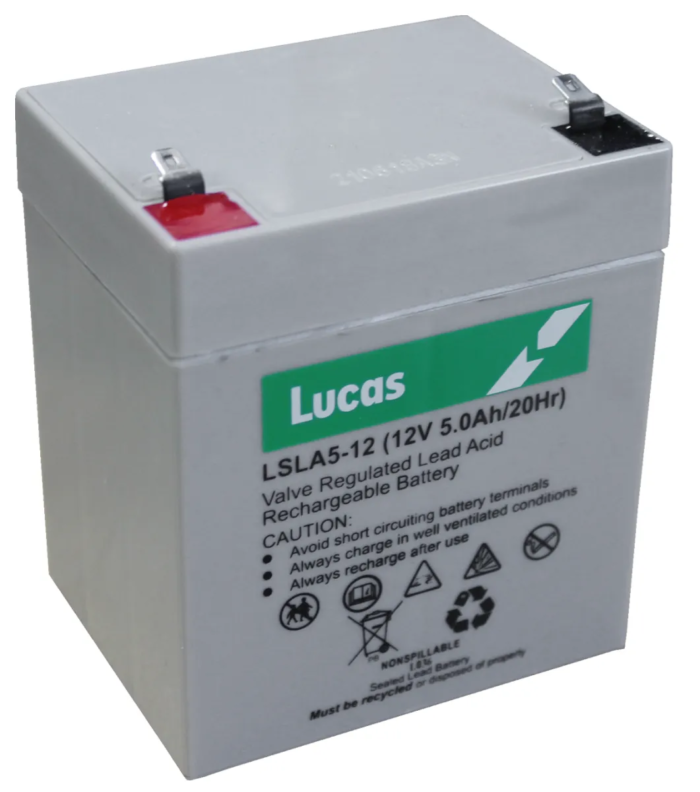 LSLA5-12-LUCAS AGM VALVE REGULATED LEAD ACID BATTERY (LSLA STAND-BY Range) - 8 YEARS LIFE DESIGN - Imagen 1
