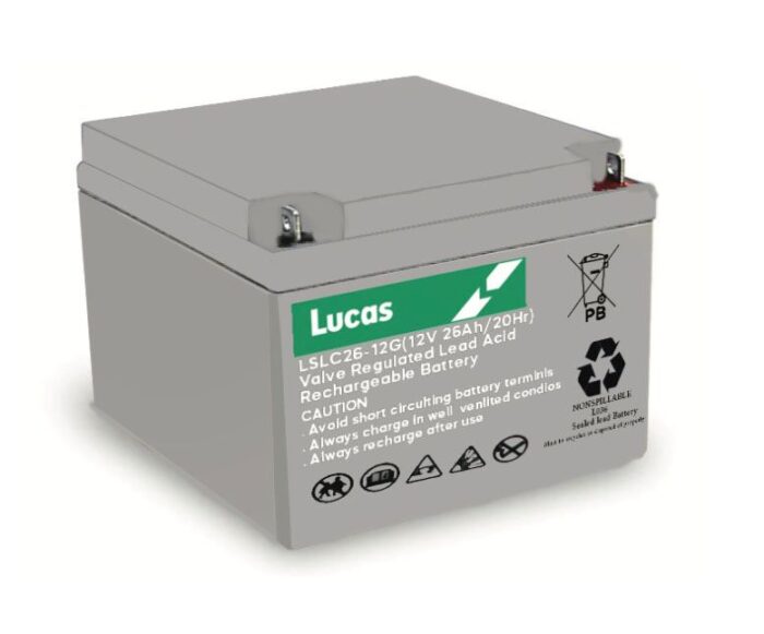 LSLA26-12-LUCAS AGM VALVE REGULATED LEAD ACID BATTERY (LSLA STAND-BY Range) - 8 YEARS LIFE DESIGN - Imagen 1