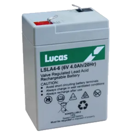 LSLA4-6-LUCAS AGM VALVE REGULATED LEAD ACID BATTERY (LSLA STAND-BY Range) - 8 YEARS LIFE DESIGN